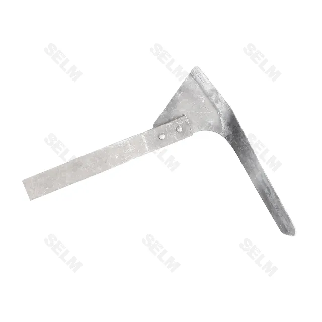 Лапа-бритва ліва КРН зі стійкою 270 мм з наплавкою – борована сталь, Н.043.01.170-02