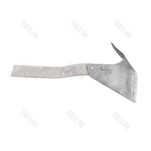 Лапа-бритва ліва КРН зі стійкою 270 мм з наплавкою – борована сталь, Н.043.01.170-02