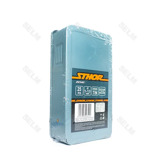 Набір свердл металу STHOR HSS титан. O = 1.0 – 13.0 мм, 25 шт. [20], компл (VOREL)