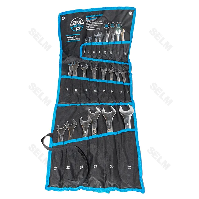 Набір ключів комбінованих (накидний + рожковий) М6-32 (22шт) в чохлі - SMART PART