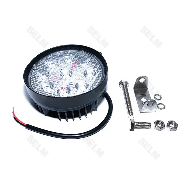 Фара LED кругла 27W. 9 ламп (110*128 мм) широке світло