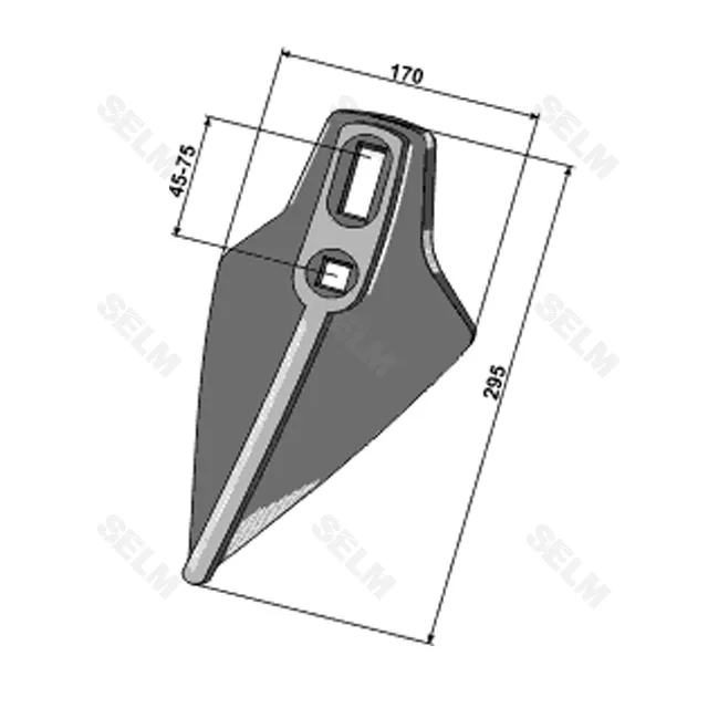 Наконечник лапи 170х9 необоротний AMAZONE