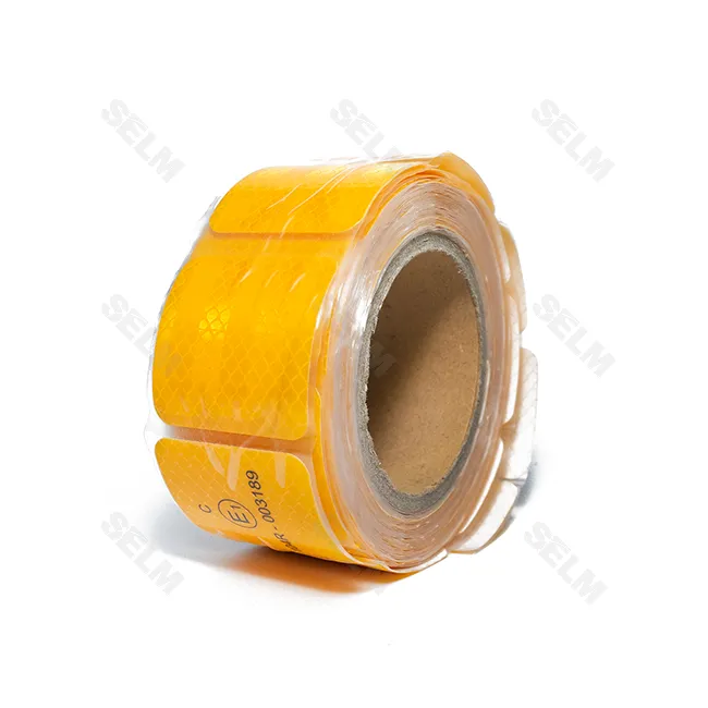 Стрічка-Світловідбиваючі наклейки,для тентів 50мм Жовта