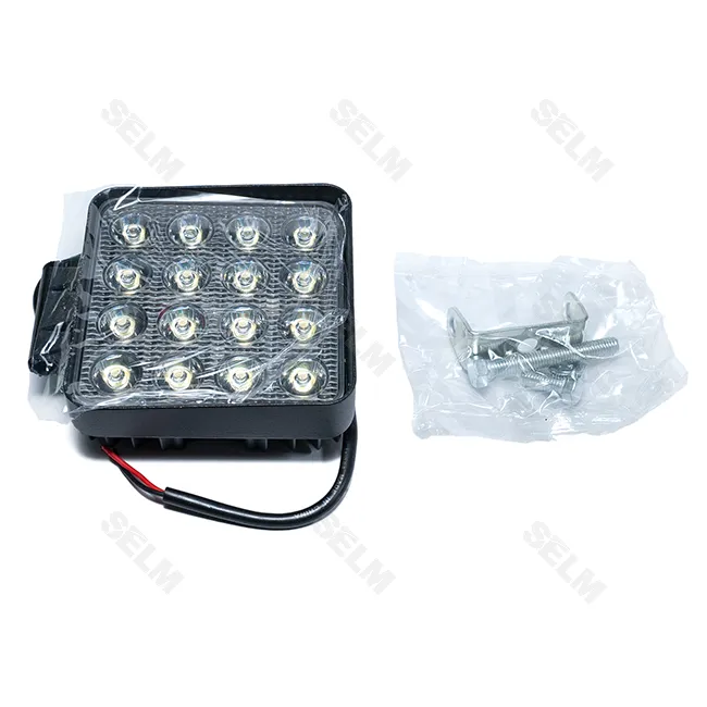 Фара LED квадратна 48W.16 ламп (108*108 мм) вузький промінь - AGROLUMEN