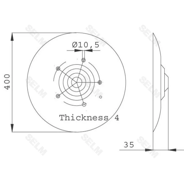Диск сівалки сошника D400x4 AMAZONE - SMART PART