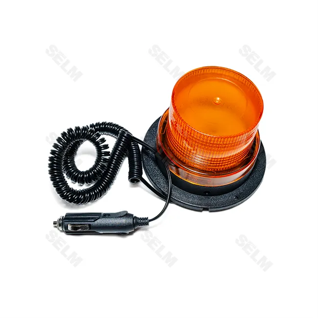 Маяк жовтий (мигалка) 12В (магніт., прикурювач) LED