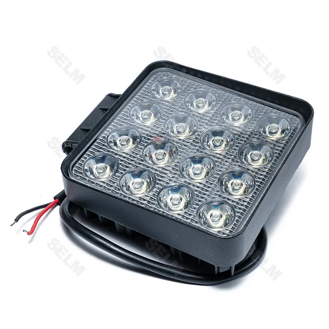 Фара LED квадратна 48W.16 ламп (108*108 мм) вузький промінь - AGROLUMEN