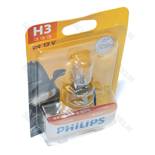 Лампа Н3 12V 55W з проводком (PK22s) (вир-во Philips)