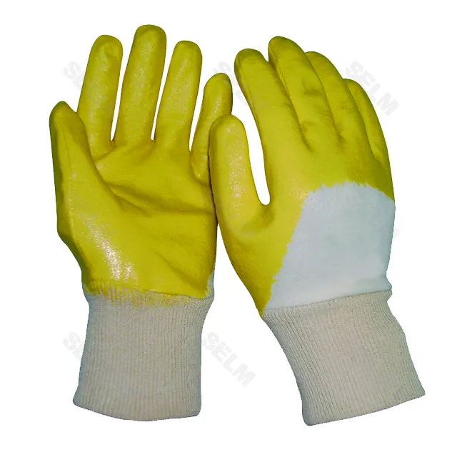 Рукавиці частково прогумовані жовті