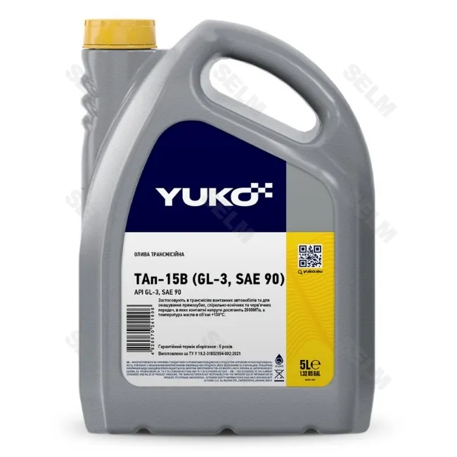 Олива трансмісійна ТАП-15В 5л YUKO каністра