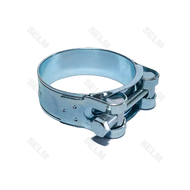 Хомут посилений 56*59*22 оцинкований з болтовим затиском