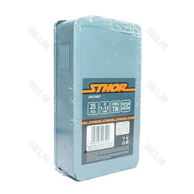 Набір свердл металу STHOR HSS титан. O = 1.0 – 13.0 мм, 25 шт. [20], компл (VOREL)