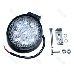 Фара LED кругла 27W. 9 ламп (110*128 мм) широке світло | DK B2-27W-B FL (453701038) | СЕЛМ АГРО