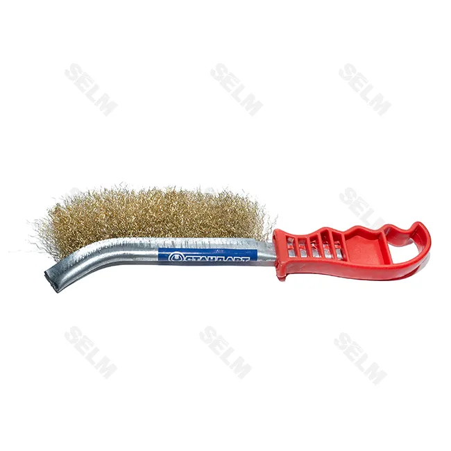 Щітка по металу (латунний дріт, пластикова ручка) (СТАНДАРТ)