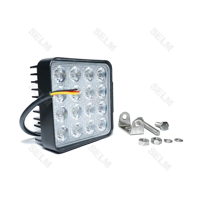 Фара LED квадратна 48W.16 ламп (110*164 мм) широке світло