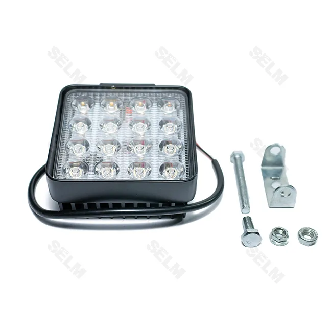 Фара протитуманна (жовта) LED квадратна 16 ламп 48W