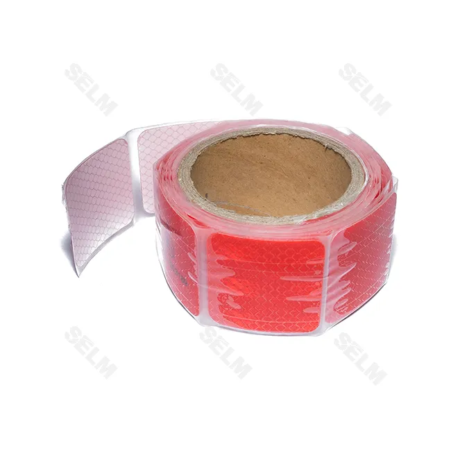 Стрічка-Світловідбиваючі наклейки,для тентів 50мм Червона