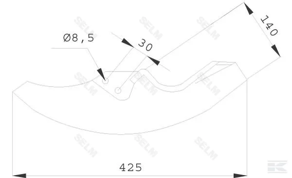 Долото KVERNELAND борована сталь АС819720
