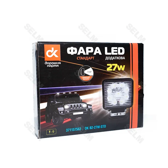 Фара LED квадратна  27W. 9 ламп (110*128 мм) вузьке світло