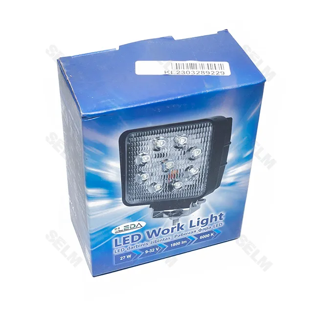 Фара LED квадратна 27W. 9 ламп (110*164 мм) широке світло