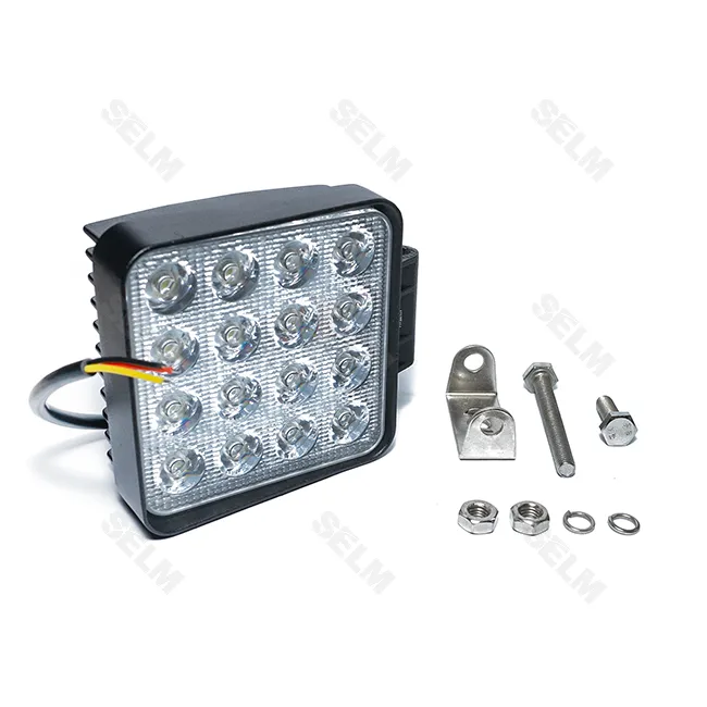 Фара LED квадратна 48W.16 ламп (110*164 мм) широке світло