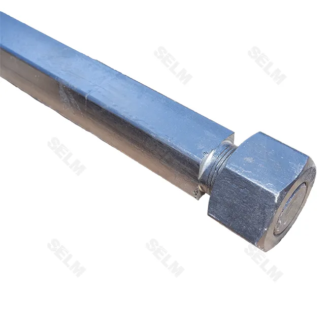 Вал 40*40 з різьбою с 2 сторін М40*2,5 L=2700 mm.